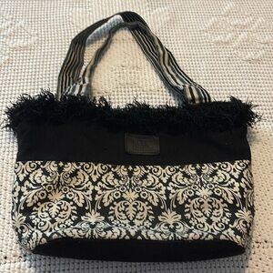 WN Zag Bag Large Fringe Shoulder Tote Handbag